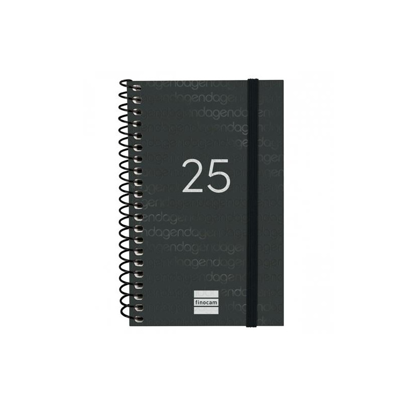 741426025 FINOCAM AGENDA ANUAL YEAR ESPIRAL E3-79X127MM SVH NEGRO 2025