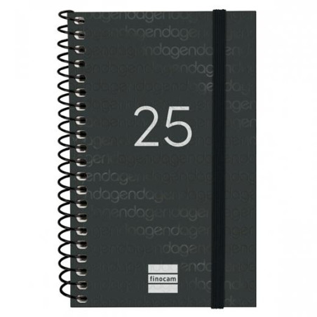 741426025 FINOCAM AGENDA ANUAL YEAR ESPIRAL E3-79X127MM SVH NEGRO 2025