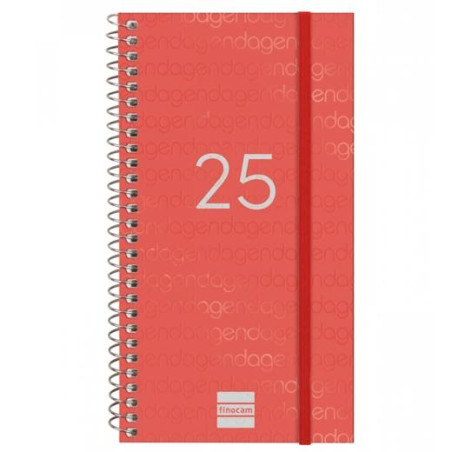 741433025 FINOCAM AGENDA ANUAL YEAR ESPIRAL E9-94X171MM SVH ROJO 2025