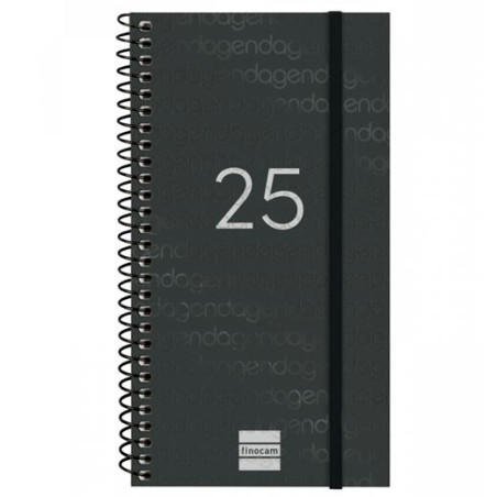 741436025 FINOCAM AGENDA ANUAL YEAR ESPIRAL E9-94X171MM SVH NEGRO 2025