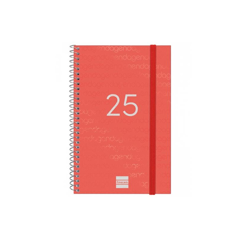 741443025 FINOCAM AGENDA ANUAL YEAR ESPIRAL E5-117X181MM SVH ROJO 2025