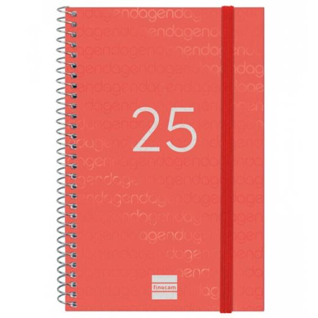 741443025 FINOCAM AGENDA ANUAL YEAR ESPIRAL E5-117X181MM SVH ROJO 2025