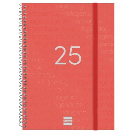 741453025 FINOCAM AGENDA ANUAL YEAR ESPIRAL E10-155X212MM SVH ROJO 2025