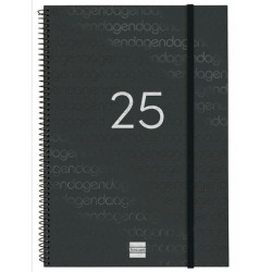 741466025 FINOCAM AGENDA ANUAL YEAR ESPIRAL E40-210X297MM SVH NEGRO 2025