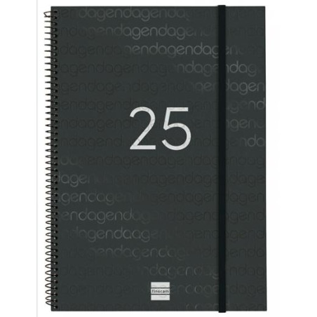 741466025 FINOCAM AGENDA ANUAL YEAR ESPIRAL E40-210X297MM SVH NEGRO 2025