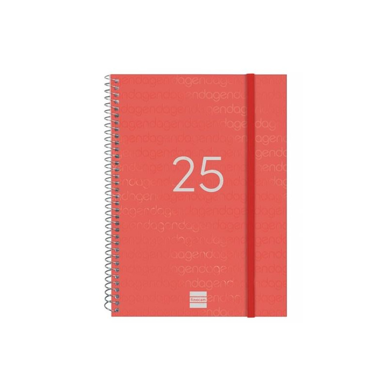 742033025 FINOCAM AGENDA ANUAL YEAR ESPIRAL E10-155X212MM SVV ROJO 2025