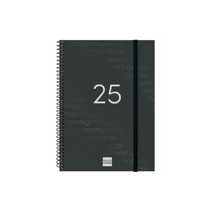 742036025 FINOCAM AGENDA ANUAL YEAR ESPIRAL E10-155X212MM SVV NEGRO 2025