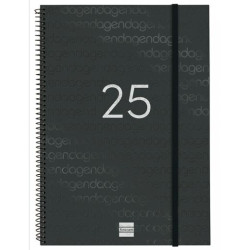 742046025 FINOCAM AGENDA ANUAL YEAR ESPIRAL E40-210X297MM SVV NEGRO 2025