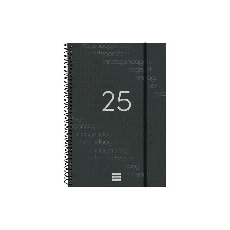 742066025 FINOCAM AGENDA ANUAL YEAR ESPIRAL E11-165X242MM SVV NEGRO 2025