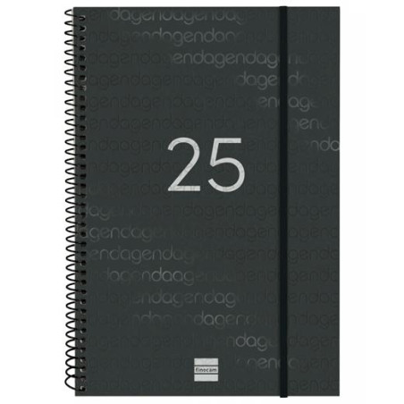 742066025 FINOCAM AGENDA ANUAL YEAR ESPIRAL E11-165X242MM SVV NEGRO 2025