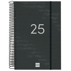 742076025 FINOCAM AGENDA ANUAL YEAR ESPIRAL E11-165X242MM 1DP NEGRO 2025