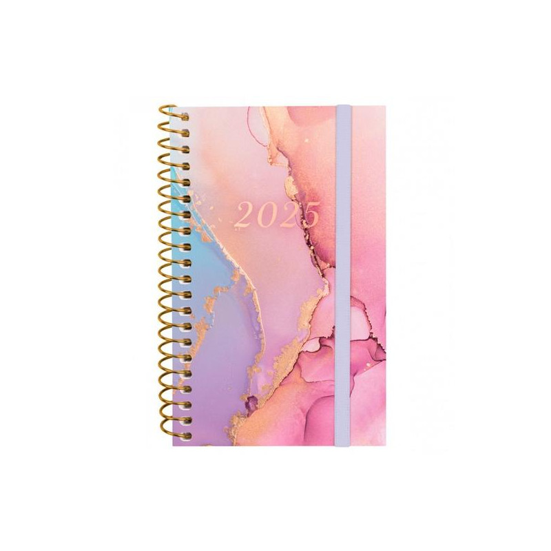 742202625 FINOCAM AGENDA ANUAL DESIGN COLLECTION ESPIRAL E3-79X127MM SVH GOLDY 2025