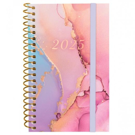 742202625 FINOCAM AGENDA ANUAL DESIGN COLLECTION ESPIRAL E3-79X127MM SVH GOLDY 2025