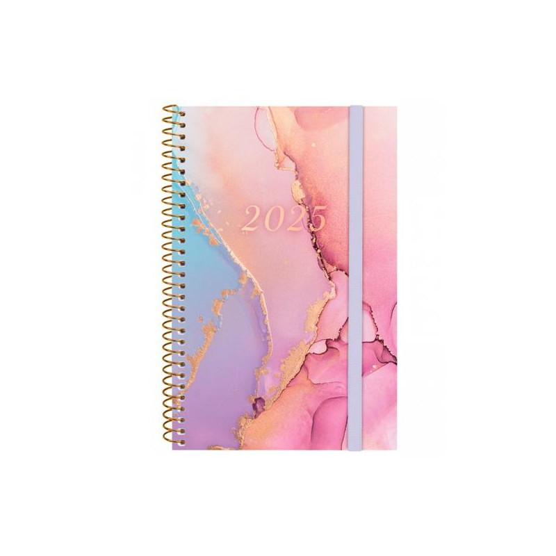 742212625 FINOCAM AGENDA ANUAL DESIGN COLLECTION ESPIRAL E5-117X181MM SVH GOLDY 2025