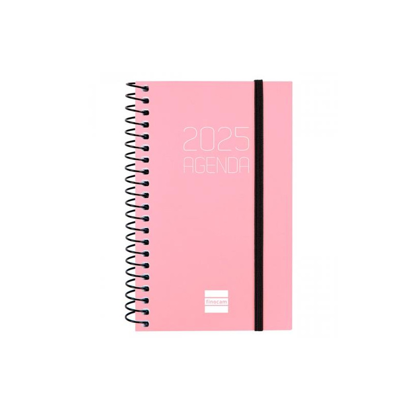 742714525 FINOCAM AGENDA ANUAL OPAQUE ESPIRAL E3-79X127MM SVH ROSA 2025