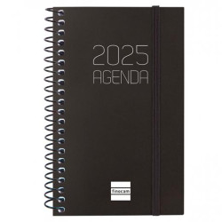 742716025 FINOCAM AGENDA ANUAL OPAQUE ESPIRAL E3-79X127MM SVH NEGRO 2025