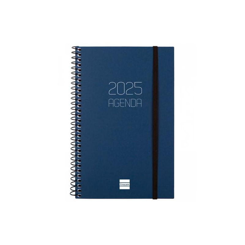 742751025 FINOCAM AGENDA ANUAL OPAQUE ESPIRAL E5-117X181MM SVH AZUL 2025