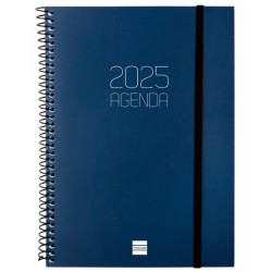 742761025 FINOCAM AGENDA ANUAL OPAQUE ESPIRAL E10-155X212MM SVH AZUL 2025