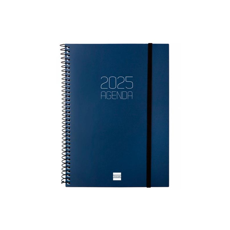 742761025 FINOCAM AGENDA ANUAL OPAQUE ESPIRAL E10-155X212MM SVH AZUL 2025