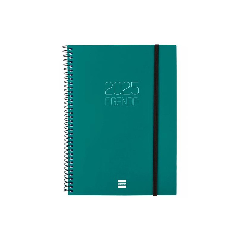 742762025 FINOCAM AGENDA ANUAL OPAQUE ESPIRAL E10-155X212MM SVH VERDE 2025