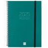 742762025 FINOCAM AGENDA ANUAL OPAQUE ESPIRAL E10-155X212MM SVH VERDE 2025