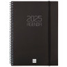 742766025 FINOCAM AGENDA ANUAL OPAQUE ESPIRAL E10-155X212MM SVH NEGRO 2025