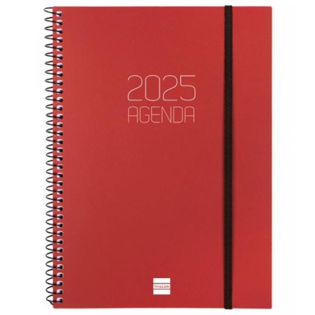 742767425 FINOCAM AGENDA ANUAL OPAQUE ESPIRAL E10-155X212MM SVH BURDEOS 2025