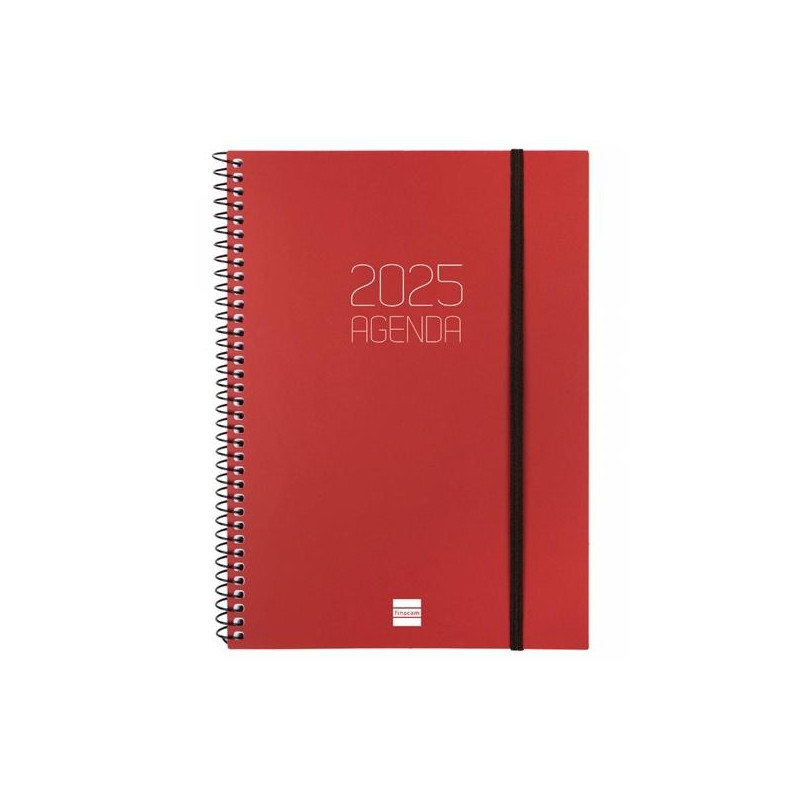 742777425 FINOCAM AGENDA ANUAL OPAQUE ESPIRAL E10-155X212MM SVV BURDEOS 2025