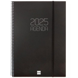 742786025 FINOCAM AGENDA ANUAL OPAQUE ESPIRAL E40-210X297MM SVH NEGRO 2025