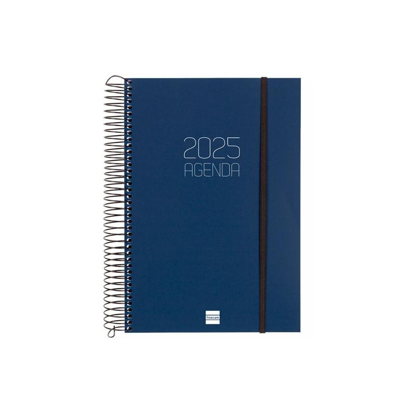 742871025 FINOCAM AGENDA ANUAL OPAQUE ESPIRAL E11-165X242MM 1DP AZUL 2025