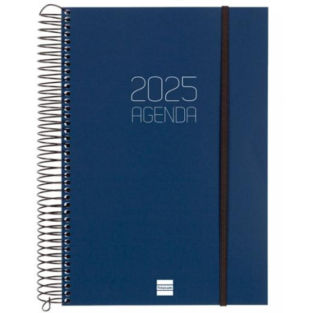 742871025 FINOCAM AGENDA ANUAL OPAQUE ESPIRAL E11-165X242MM 1DP AZUL 2025