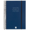 742871025 FINOCAM AGENDA ANUAL OPAQUE ESPIRAL E11-165X242MM 1DP AZUL 2025