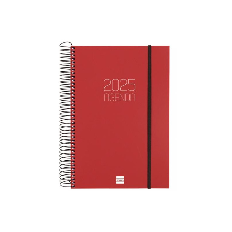 742877425 FINOCAM AGENDA ANUAL OPAQUE ESPIRAL E11-165X242MM 1DP BURDEOS 2025