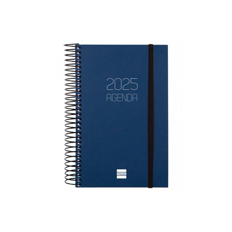 742901025 FINOCAM AGENDA ANUAL OPAQUE ESPIRAL E5-117X181MM 1DP AZUL 2025