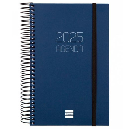 742901025 FINOCAM AGENDA ANUAL OPAQUE ESPIRAL E5-117X181MM 1DP AZUL 2025