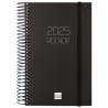 742906025 FINOCAM AGENDA ANUAL OPAQUE ESPIRAL E5-117X181MM 1DP NEGRO 2025