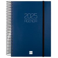 742911025 FINOCAM AGENDA ANUAL OPAQUE ESPIRAL E10-155X212MM 1DP AZUL 2025