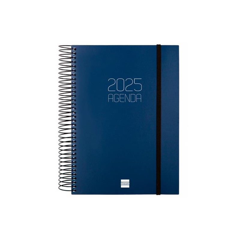 742911025 FINOCAM AGENDA ANUAL OPAQUE ESPIRAL E10-155X212MM 1DP AZUL 2025