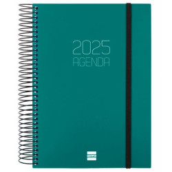 742912025 FINOCAM AGENDA ANUAL OPAQUE ESPIRAL E10-155X212MM 1DP VERDE 2025