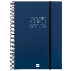 742921025 FINOCAM AGENDA ANUAL OPAQUE ESPIRAL E40-210X297MM 1DP AZUL 2025