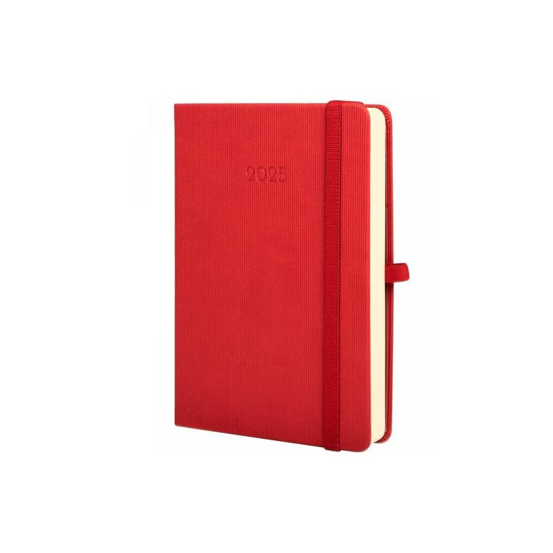 881783025 FINOCAM AGENDA ANUAL MINIMAL TEXTURA M4-118X168MM 1DP ROJO 2025