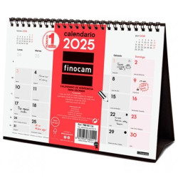 780100025 FINOCAM CALENDARIO DE SOBREMESA PARA ESCRIBIR S-210X150MM NEUTRO 2025