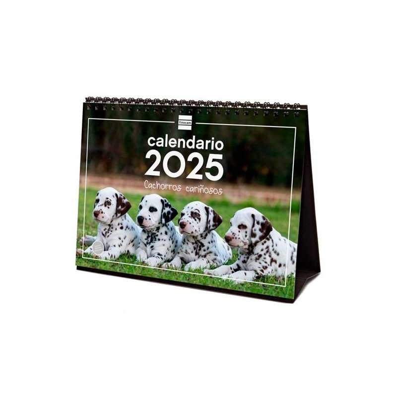 780323725 FINOCAM CALENDARIO DE SOBREMESA PARA ESCRIBIR S-210X150MM IMÁGENES CACHORROS 2025