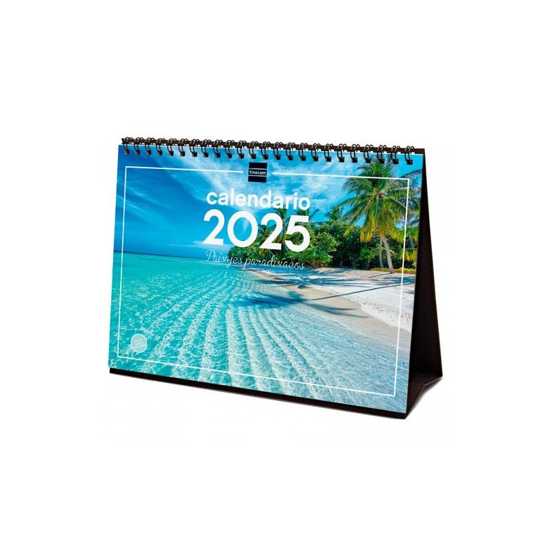 780324025 FINOCAM CALENDARIO DE SOBREMESA PARA ESCRIBIR S-210X150MM IMÁGENES PAISAJES PARADISÍACOS 2025