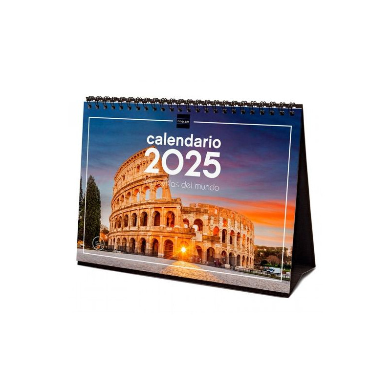 780324125 FINOCAM CALENDARIO DE SOBREMESA PARA ESCRIBIR S-210X150MM IMÁGENES MARAVILLAS DEL MUNDO 2025