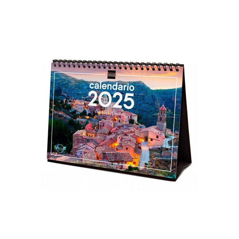 780324225 FINOCAM CALENDARIO DE SOBREMESA PARA ESCRIBIR S-210X150MM IMÁGENES PUEBLOS CON ENCANTO 2025