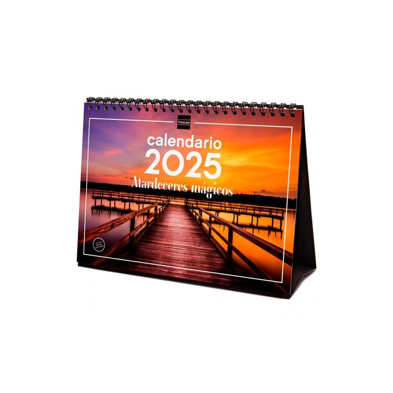 780325225 FINOCAM CALENDARIO DE SOBREMESA PARA ESCRIBIR S-210X150MM IMÁGENES ATARDECERES MÁGICOS 2025