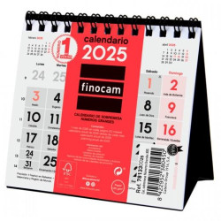 781330025 FINOCAM CALENDARIO DE SOBREMESA NÚMEROS GRANDES XXS-110X100MM NEUTRO 2025