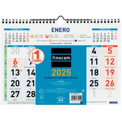 781440025 FINOCAM CALENDARIO DE PARED NÚMEROS GRANDES 300X210MM COLOR 2025