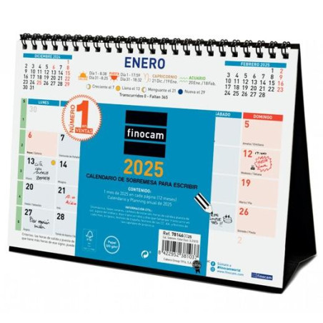 781460025 FINOCAM CALENDARIO DE SOBREMESA PARA ESCRIBIR S-210X150MM COLOR 2025